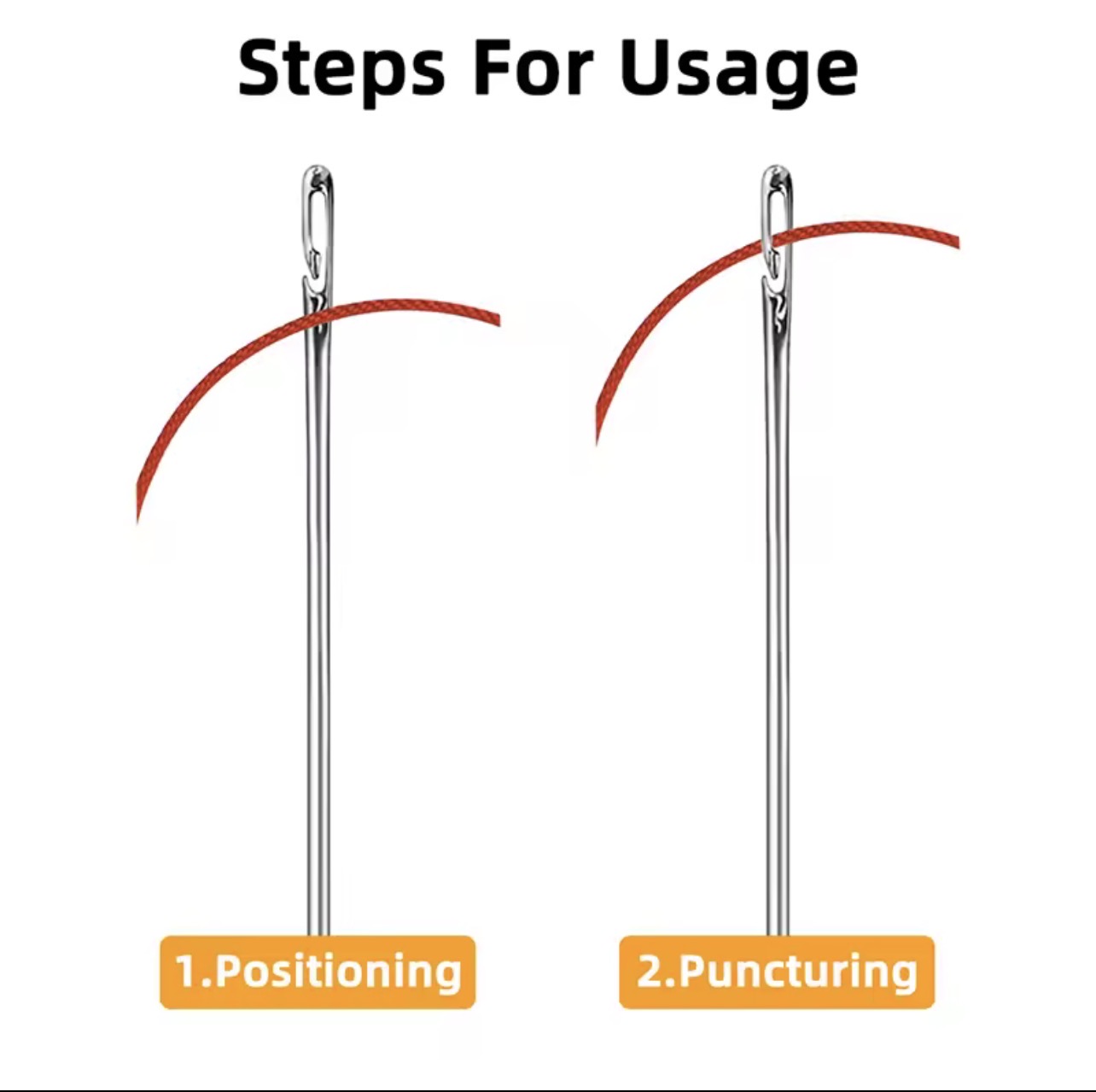 12pcs Blind Needle Elderly Needle-side Hole Hand Household Stainless Steel Sewing Needless Threading Apparel Sewing DIY